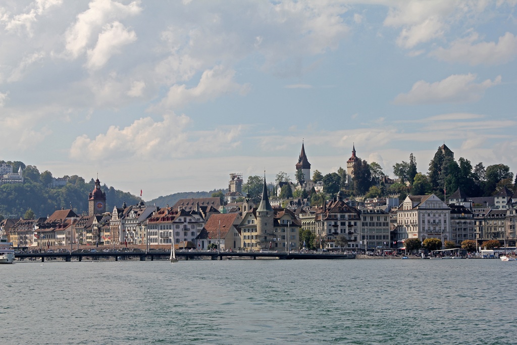 Lucerne North Bank from Tour Boat